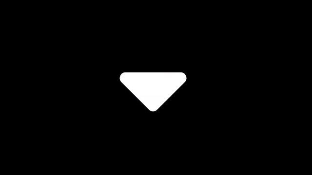 From the Glitch effect arises caret down symbol. Then the TV turns off. Alpha channel Premultiplied - Matted with color black