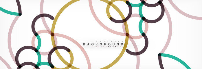 Curly lines abstract background, color overlapping linear texture