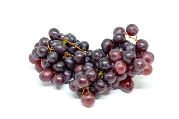 Seedless grapes isolated on white background