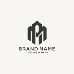 Monogram Initial Letter AM MA Logo Design. Business Initial Icon Vector