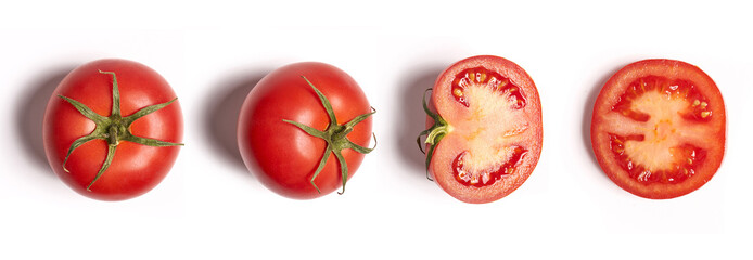 Pomidory na białym tle