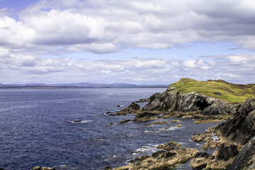 West of Ireland landscape overlooking the Atlantic ocean