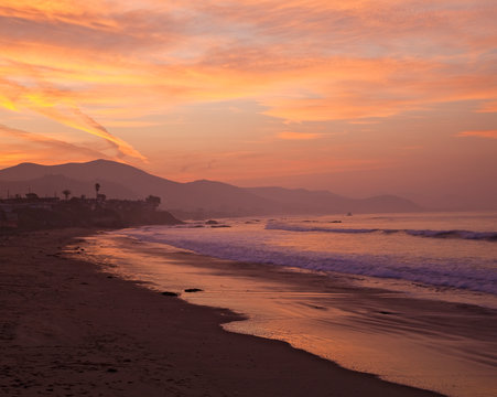 Empty Beach at Dawn