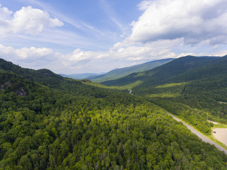 Pinkham Notch and White Mountain Road near Wildcat Mountain in town of Pinkham`s Grant, New Hampshire, USA.