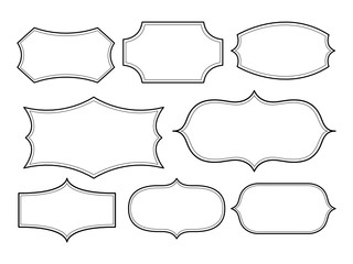 Set of decorative vintage frames