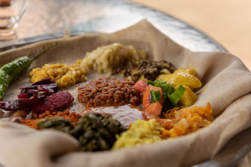 Vegetarian traditional Ethiopian food