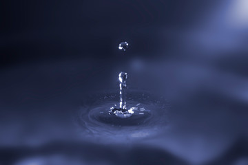 Water drops on the water
