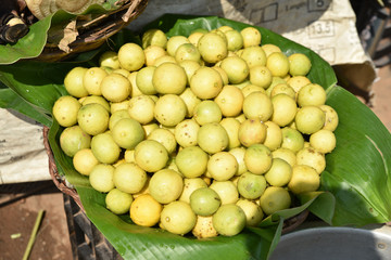 Citrons au marché en Inde du Sud