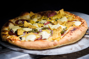 pizza with nachos