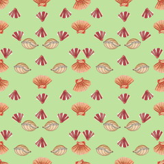 watercolor painted underwater world