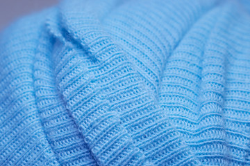 blue fabric close-up