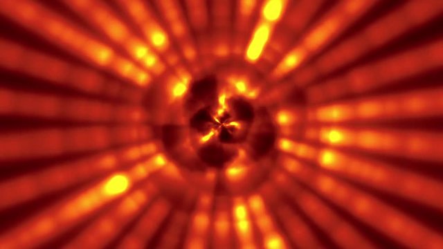 Concentric Glow Lights Pentagram Red Blur Pulsing VJ Motion Background Loop