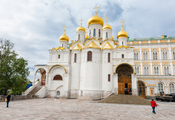Moscow, Russia - September 30, 2011: Golden domes of the Russian Church
