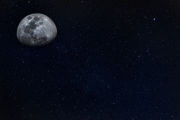 Obraz na płótnie Canvas moon in the starry sky