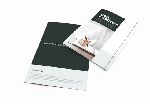 Corporate Brochure Layout With Dark Green Accents