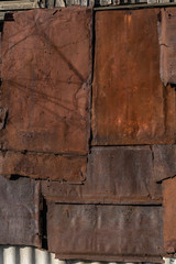 texture of a rusty iron wall