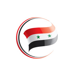 Syria flag, vector illustration on a white background