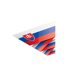 Slovakia flag, vector illustration on a white background