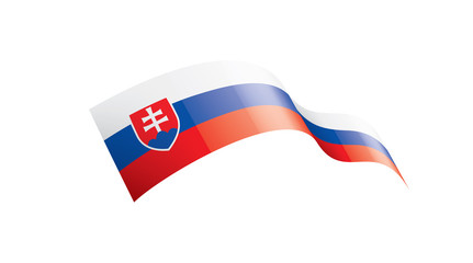 Slovakia flag, vector illustration on a white background