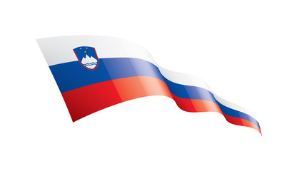 Slovenia flag, vector illustration on a white background