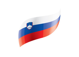 Slovenia flag, vector illustration on a white background