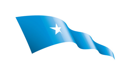 Somalia flag, vector illustration on a white background