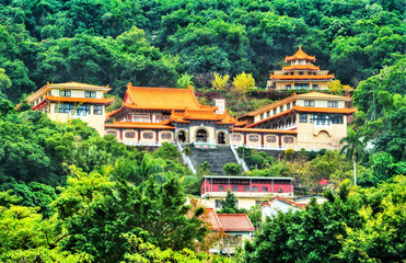 Fototapeta na wymiar Miao Temple on a hill in Taipei, Taiwan