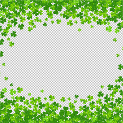 Clovers Frame Isolated Transparent Background