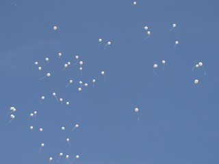 balloons flying in the sky