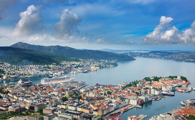 Image of Bergen from Floyen Viewpoint