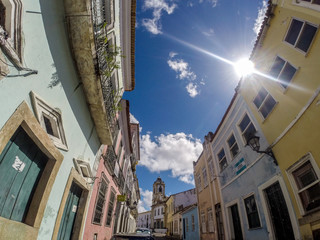 Rua do bairro de Santo Antonio Além do Carmo em Salvador, Bahia, Brasil. Fevereiro de 2019. 