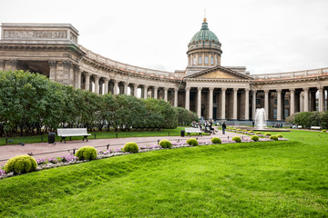 Obraz premium Saint Petersburg, Russia- October 6, 2011: Kazan Cathedral
