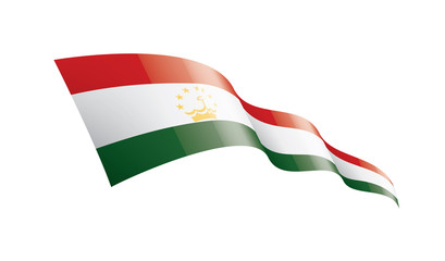 Tajikistan flag, vector illustration on a white background