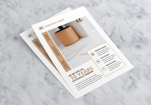 Flyer Layout with Tan Accents