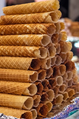 wafer tube pyramid on the counter