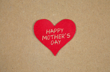 Happy Mother's Day Happy Women's Day Red Heart Sticker