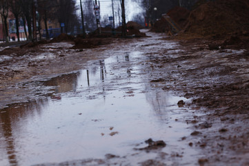 repair of Sewerage in the city in winter