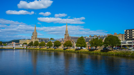 Fototapeta na wymiar Cityview of Inverness