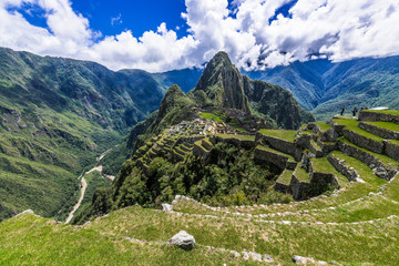 Fototapeta na wymiar Circular terraces around Machu Picchu
