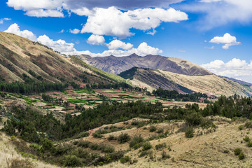 Clouds over the ridges of the Andes