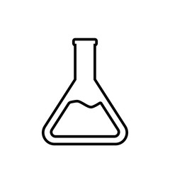 beaker tube vector icon. Chemistry or pharmacy symbol