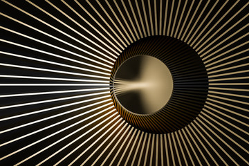 Abstract background with orb and rays