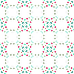 Seamless abstract pattern background with a variety of colored circles.