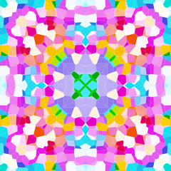 Abstract geometric symmetrical fractal background pattern design