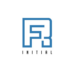F R Initial Logo Design.