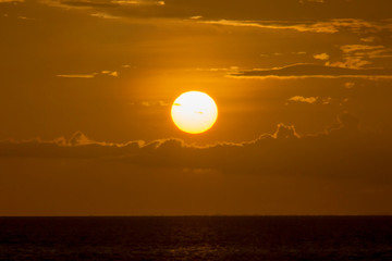 sunset over the sea