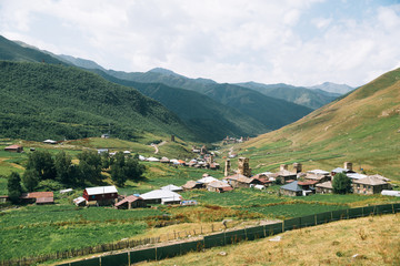 Fototapeta na wymiar View of Ushguli, Georgia