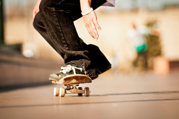 Young man skateboarding 