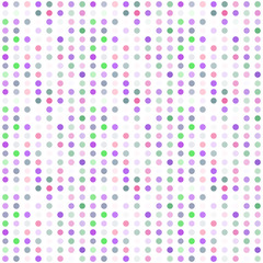 Seamless abstract pattern background with a variety of colored circles.