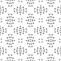 Seamless abstract pattern background with a variety of colored circles.
